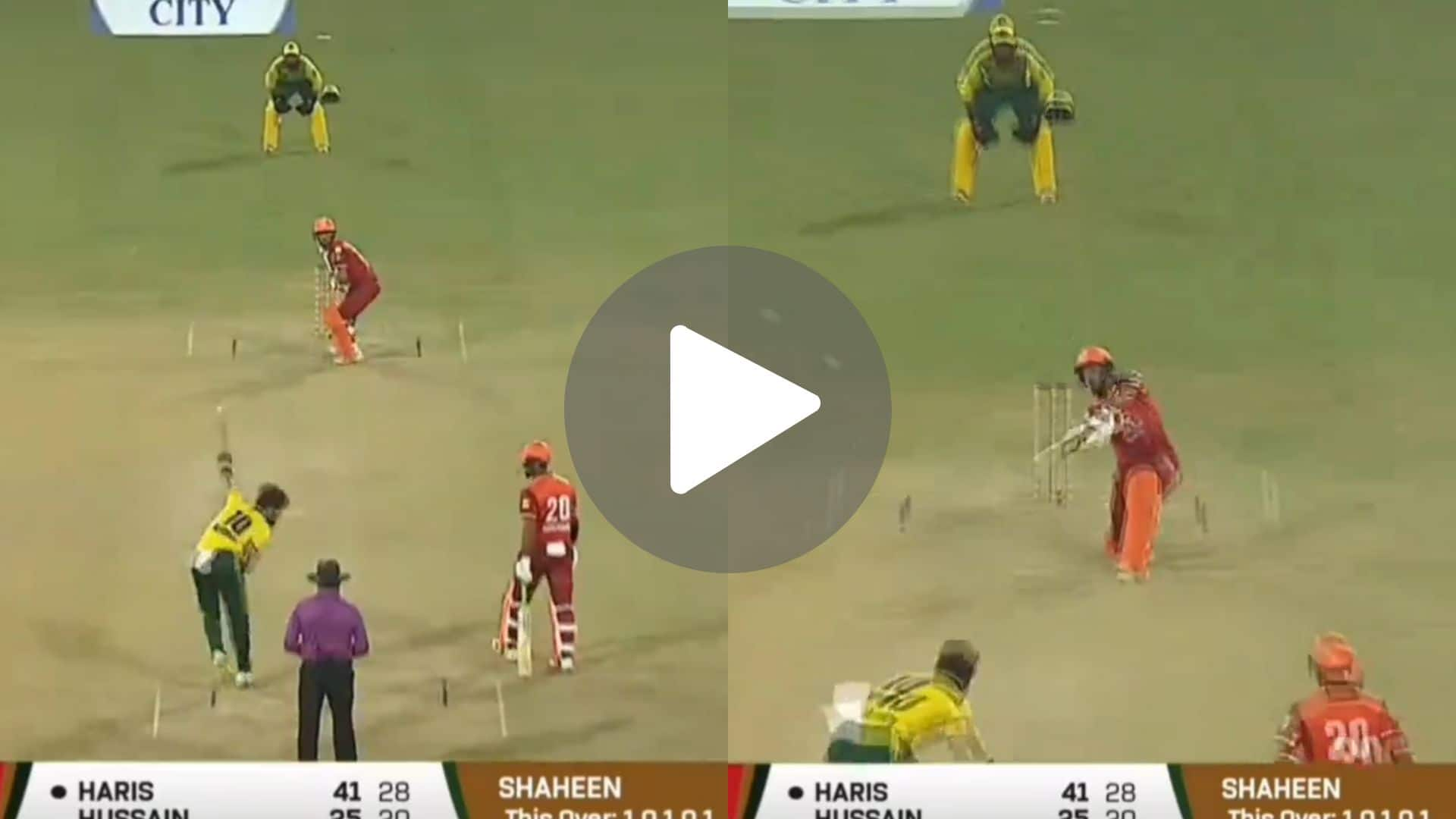 [Watch] Shaheen Afridi Embarrassed By Mohammad Haris' Step-Out Six In Champions Cup